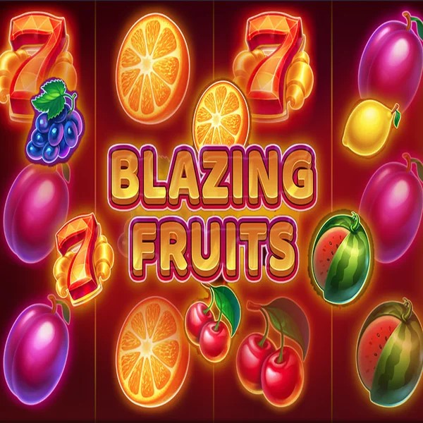 Blazing Fruits slot logo by Inbet Games at Paston Casino