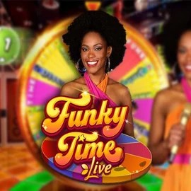 Funky Time online game logo by Evolution on paston-casinos.es